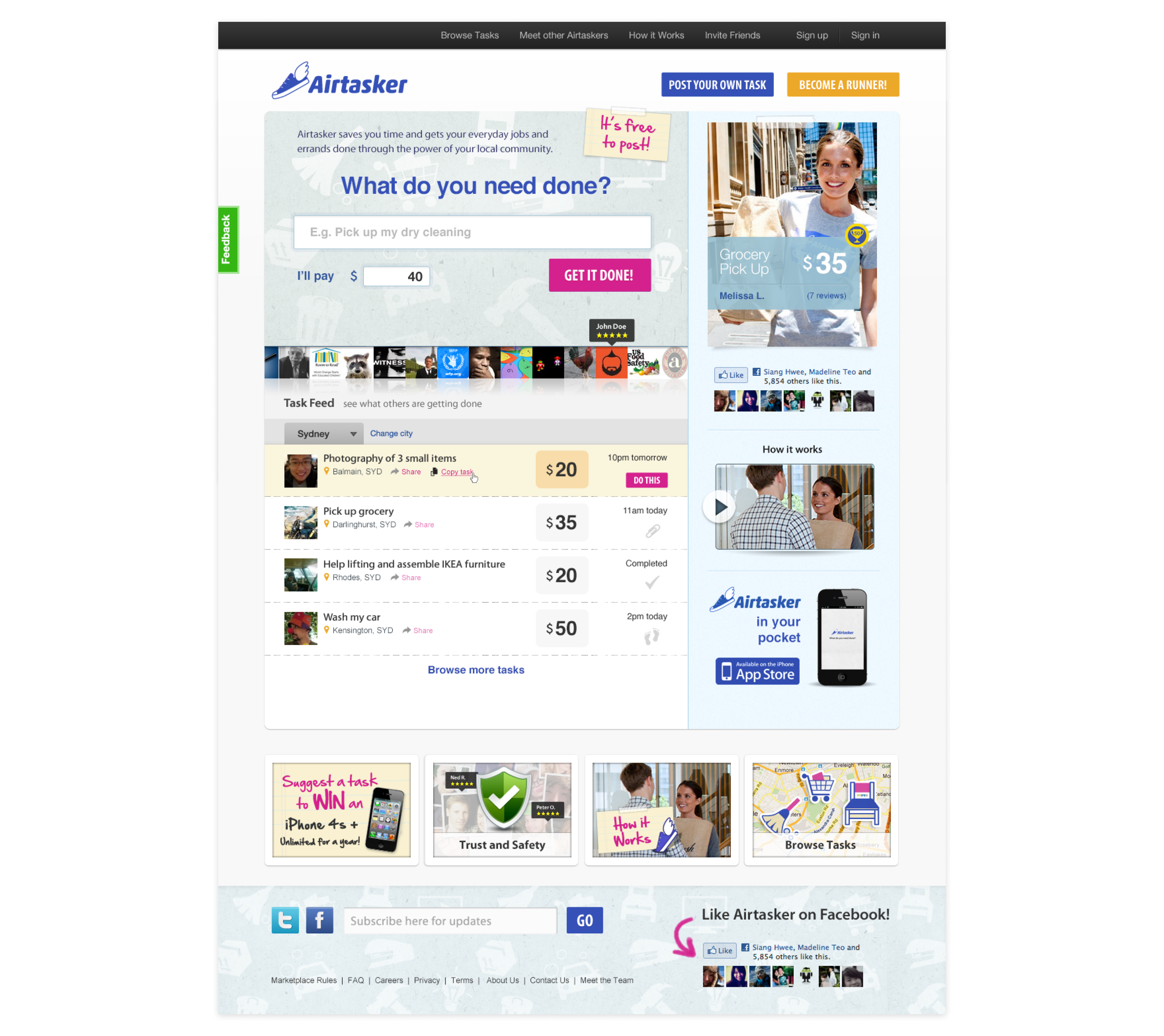 airtasker homepage
